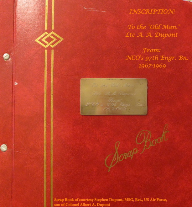 cover, 97thEBC Scrap Book presented to LTC Dupont