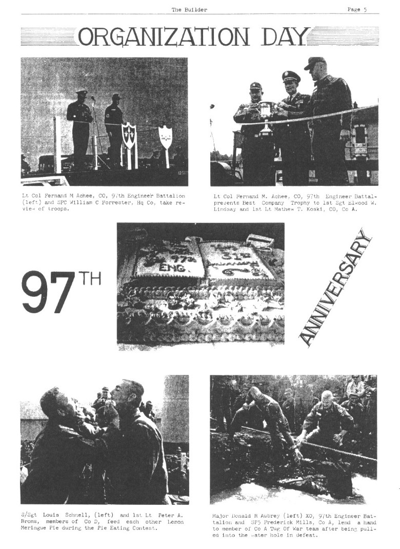 Only extant page from THE BUILDER published while LTC Achee commander the battalion Only extant page from THE BUILDER published while LTC Achee commander the battalion
