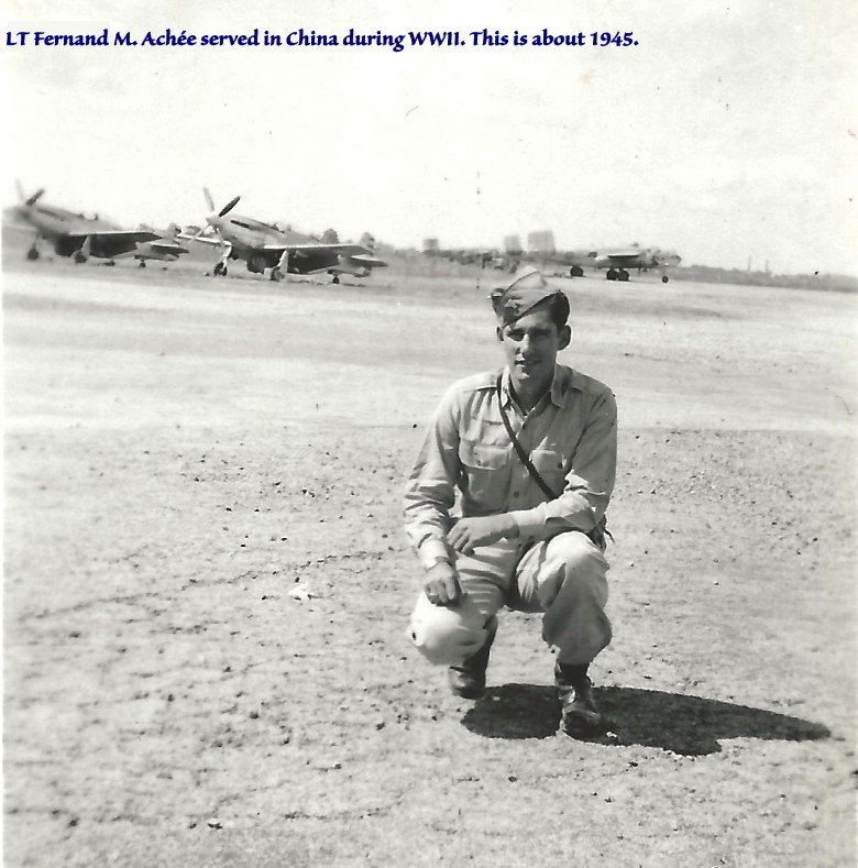 China-Burma-India Theater service, LT, P-51 and B-25 aircraft in the background China-Burma-India Theater service, LT, P-51 and B-25 aircraft in the background