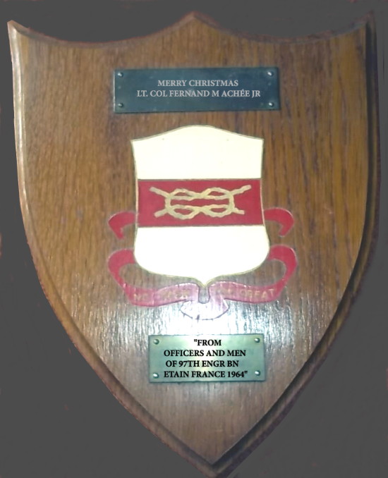 Christmas Present by the officers and men of 97th EBC, Etain France, 1964 Christmas Present by the officers and men of 97th EBC, Etain France, 1964