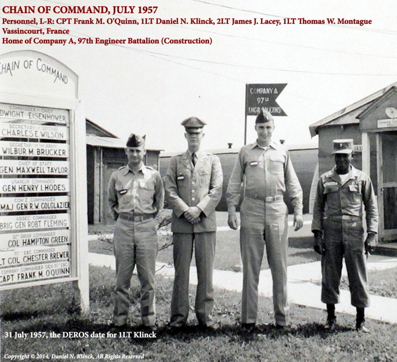 1LT Daniel N. Klinck photo, France 1957