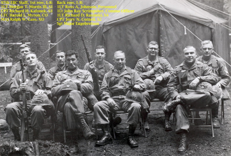 LTC Harold L. Myron and his 97th EBC staff, courtesy of Brian Heverin