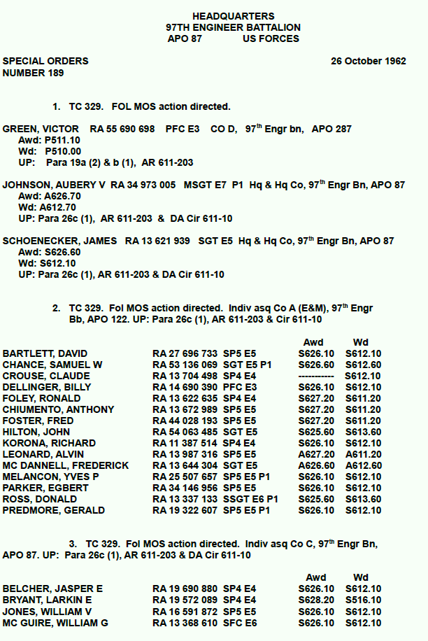 SO 186, 23 October 1962