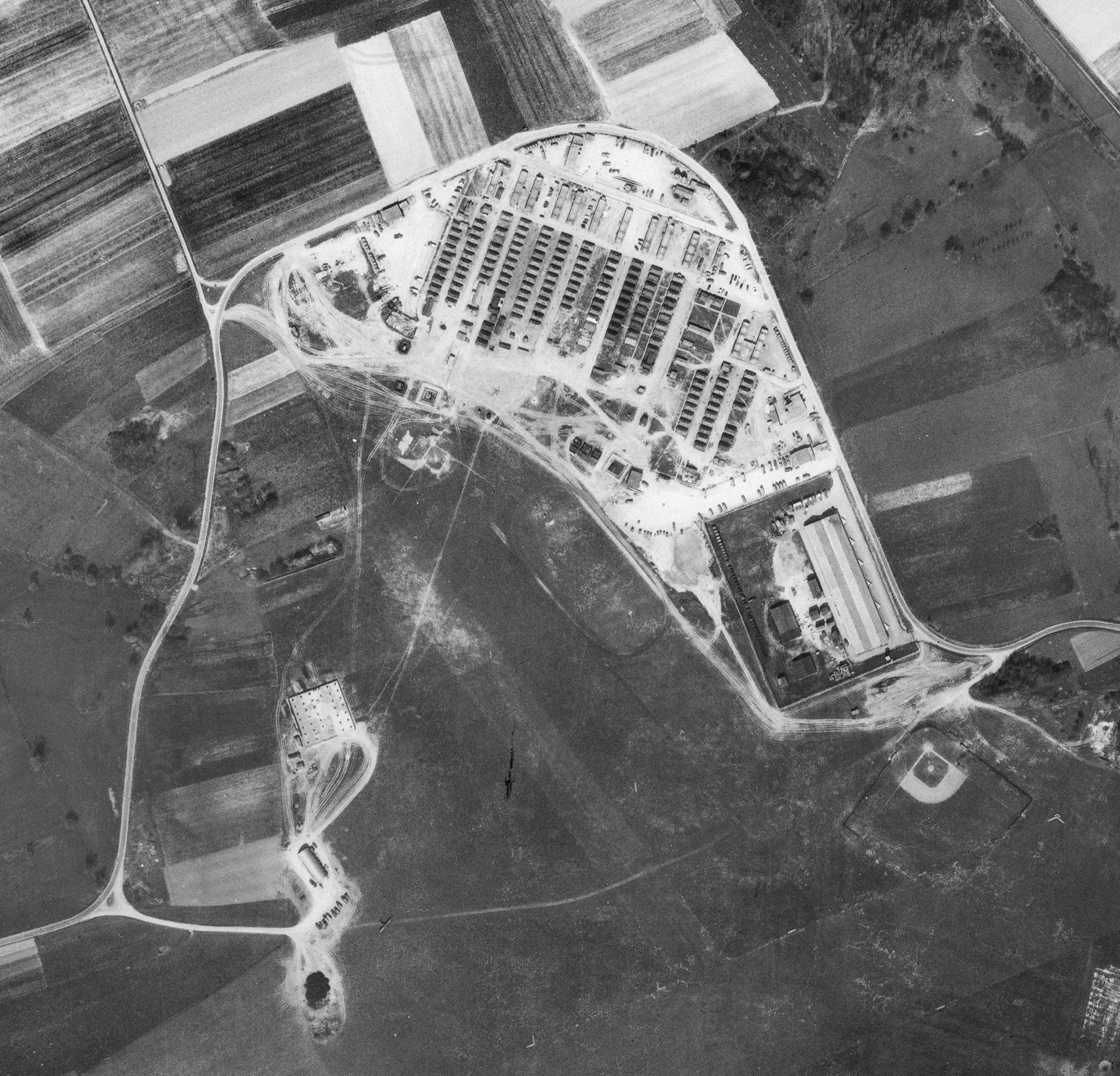 Areial view of Vassincourt Military Base, France, 22 April 1955 Areial view of Vassincourt Military Base, France, 22 April 1955