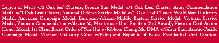 Decorations, Medats, Commendations and Campaign Awards authorized Decorations, Medats, Commendations and Campaign Awards authorized