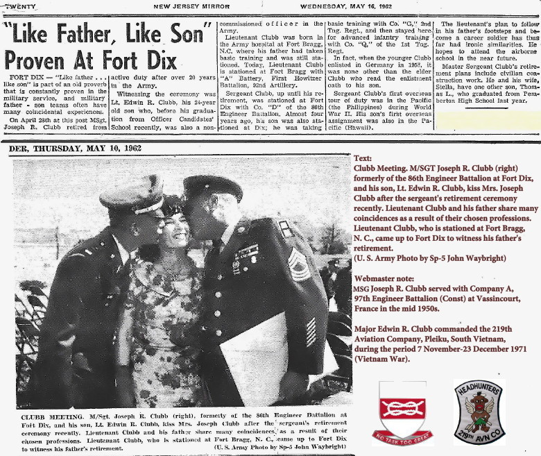 Photo from retirement ceremony for MSGT Joseph Clubb