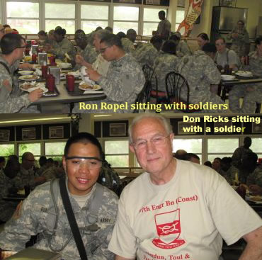 Lunch with soldiers