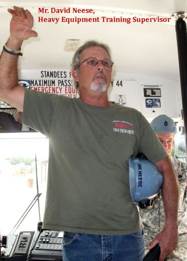 Mr. David Neese, Heavy Equipment Training Site Supervisor