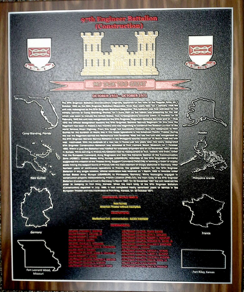 97th EBC Plaque to be dedicated October 4