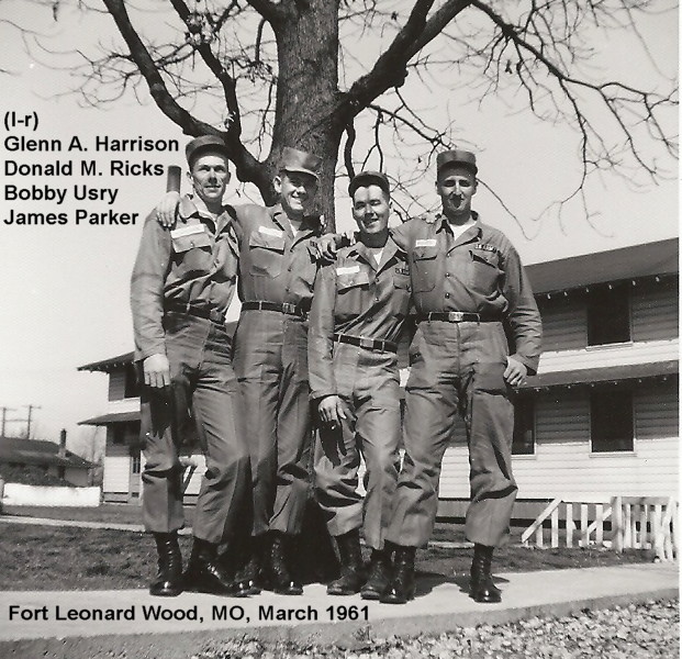 Glenn A. Harrison and friends, at Fort Leonard Wood, MO in 1961 Glenn A. Harrison and friends, at Fort Leonard Wood, MO in 1961