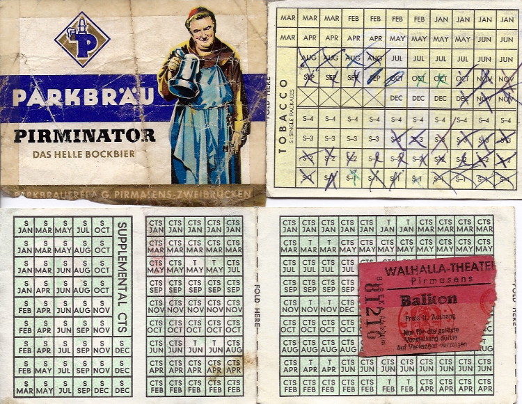 Souvenirs of his tour at Pirmasens, Germany, by Michael A. LePeilbet