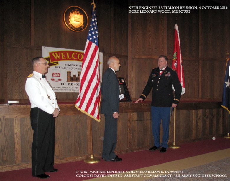 Decication of plaque and colors, 4 Oct 2014