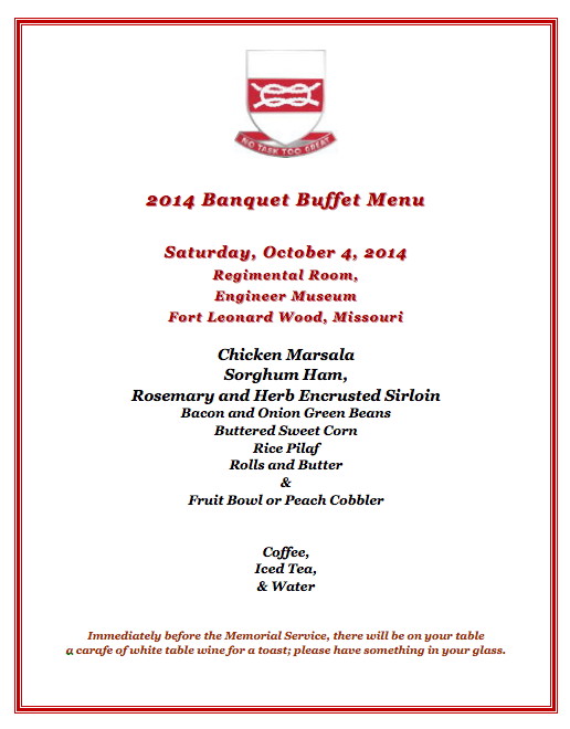 Engineer Reunion menu