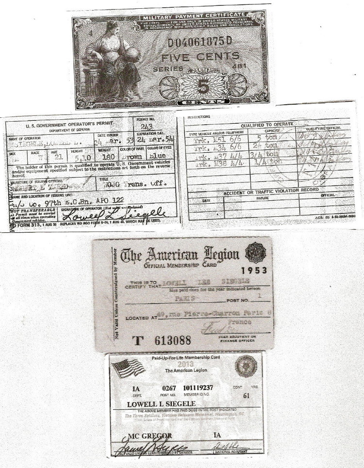 Photo of Siegele, photo courtesy Lowell L. Siegele, Co. A